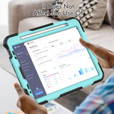 Protector Case Shockproof Protective Cover with Stand Hand Shoulder Strap for iPad Pro 11/Air 4 10.9 2020/Air 5 2022 Light Blue