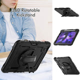 Protector Case Shockproof Protective Cover with Stand Hand Shoulder Strap for iPad Pro 11/Air 4 10.9 2020/Air 5 2022 Black