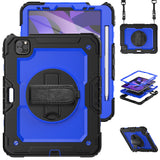Protector Case Shockproof Protective Cover with Stand Hand Shoulder Strap for iPad Pro 11/Air 4 10.9 2020/Air 5 2022 Dark Blue