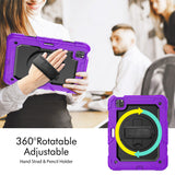 Protector Case Shockproof Protective Cover with Stand Hand Shoulder Strap for iPad Pro 11/Air 4 10.9 2020/Air 5 2022 Purple