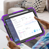 Protector Case Shockproof Protective Cover with Stand Hand Shoulder Strap for iPad Pro 11/Air 4 10.9 2020/Air 5 2022 Purple