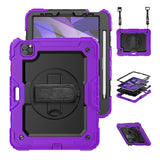 Protector Case Shockproof Protective Cover with Stand Hand Shoulder Strap for iPad Pro 11/Air 4 10.9 2020/Air 5 2022 Purple
