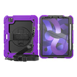 Protector Case Shockproof Protective Cover with Stand Hand Shoulder Strap for iPad Pro 11/Air 4 10.9 2020/Air 5 2022 Purple