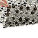 33 x 63cm Non-Slip Bath Mat Shower Mats PVC Bathroom Suction Floor Mat Gray