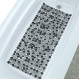 33 x 63cm Non-Slip Bath Mat Shower Mats PVC Bathroom Suction Floor Mat Gray
