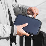 RFID Travel Passport Holder Passport Wallet for Family Blue