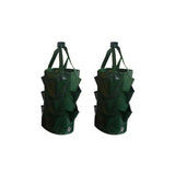 2 Pcs Reusable Durable Hanging Strawberry Grow Bag Green