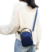 Women Mini Nylon Crossbody Bag Shoulder Bag Handbag Blue