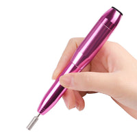 Portable Nail Drill Machine Kit USB Rechargeable Manicure Pedicure Tools-Rose Red