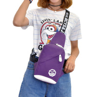 Outdoor Nylon Chest Bag Cross-Body Bag Purple