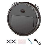 Automatic Smart Sweeping Robot Vacuum Cleaner Dry Wet Floor Mop-Black