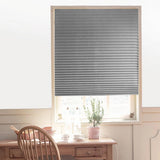 Pleated Blind Curtain Half Blackout Home Window Covers Shade Grey