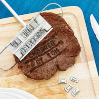 BBQ Meat Branding Iron Including Set of Letters