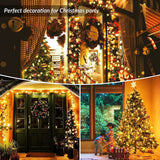 12m 100LED Solar Star String Lights Outdoor Festoon Party Garden Decor