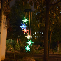 Colour Changing LED Solar Wind Chime Lights Sea Urchin Shape Lamp