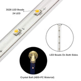 Warm 25 LED Meteor Shower Falling Rain Water Resistance Solar Powered Lights