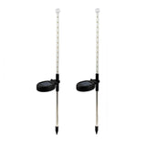 Warm 25 LED Meteor Shower Falling Rain Water Resistance Solar Powered Lights