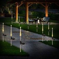 Warm 25 LED Meteor Shower Falling Rain Water Resistance Solar Powered Lights