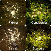 2 X DIY Solar Powered LED Lights Garden Decorative Lamps Home Decor