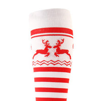 Elk Striped Christmas Compression Socks