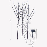 3PCS Solar Powered LED Leaf Tree Branch Lights Set