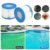 2 Pcs Pool Filter Cartridge Replacement Cartridges for Bestway VI