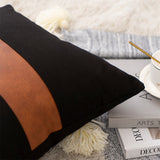 Throw Pillow Cover Farmhouse Decor Stripe Patchwork Modern Decor Square Cushion Cover-Style 4