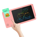 2-in-1 Kids Talking Flash Cards LCD Writing Tablet Learning Toys Pink