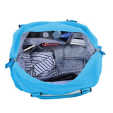 FancyGrab 2Pcs Travel Duffel Bag and Makeup Bag Set Weekender Bag Fitness Gym Bag with Wet Pocket Blue
