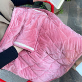 Portable Heated Travel Blanket USB Thermostatic Heating Pad Pink