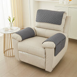 3 Piece Set Chaise Longue Pillow Pad Armrest Pad Washable Detachable Pad Armrest with Storage Pocket Dark Gray