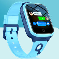 4G Kids Smart Watch SOS Video Phone Call Compatible with Android iOS-Blue