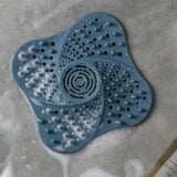 4Pcs Shower Silicone Hair Stopper with Suction Cup Blue