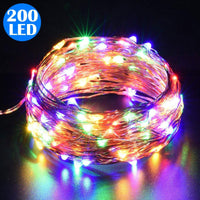 200LED Fairy Lights Battery Operated Copper Wire String Lights Remote Control Multicolour