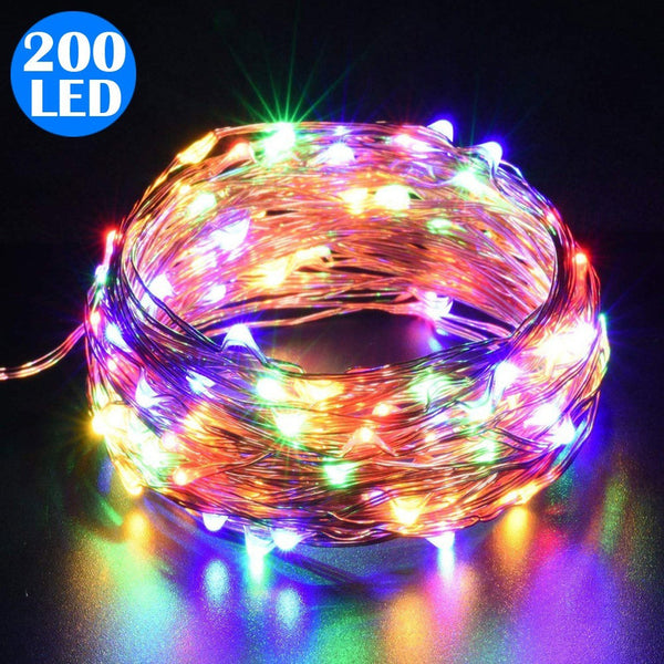 200LED Fairy Lights Battery Operated Copper Wire String Lights Remote Control Multicolour