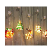 Christmas Fairy Lights 3D Window Hanging Lamp Decorative LED Lights