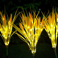 12LED Outdoor Solar Powered Light Simulation Wheat Lamp One Mode Garden Detection Lamp