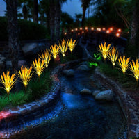 12LED Outdoor Solar Powered Light Simulation Wheat Lamp One Mode Garden Detection Lamp