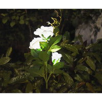 3LED 3Heads Solar Powered Garden Decorations Lights Simulation Rose Flower Decoration Lamp for Backyard Garden