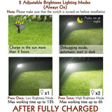 2 Pack 20 LEDs IP65 Waterproof Solar Powered Landscape Spotlights for Yard Garden Driveway Porch Walkway Pool Patio