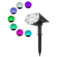 4 Pack 20 LEDs IP65 Waterproof Solar Powered Landscape Spotlights for Yard Garden Driveway Porch Walkway Pool Patio
