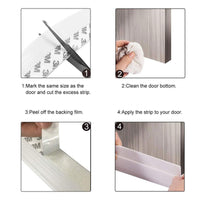 4Packs of 25mmx1m Draft Strips Door Draft Stopper Under Door Seal for Soundproof