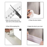 4Packs of 25mmx1m Draft Strips Door Draft Stopper Under Door Seal for Soundproof