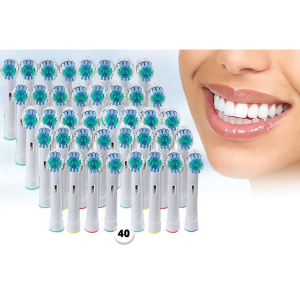 40-Pack 3D Whitening Replacement Toothbrush Heads Oral-B Compatible