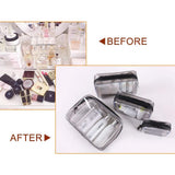 Set of Four Clear Cosmetic Toiletry Bags