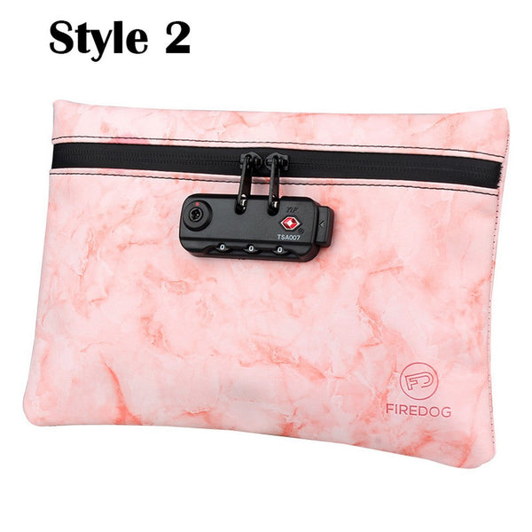 17 x 24.5cm Colorful Smell Proof Bag Pouch Case Container with Lock Pink