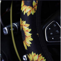 12PCS Sunflower Printed Design Car Seat Cover Washable Protector Set