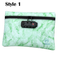 17 x 24.5cm Colorful Smell Proof Bag Pouch Case Container with Lock Green