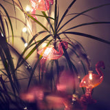 10-LED Flamingo Light, battery operated