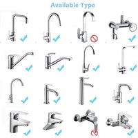 2 Modes Kitchen Sink 360 Flexible Extension Hose Faucet Sprayer Attachment Water Saving Long Nozzle
